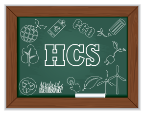 chalk board with HCS
